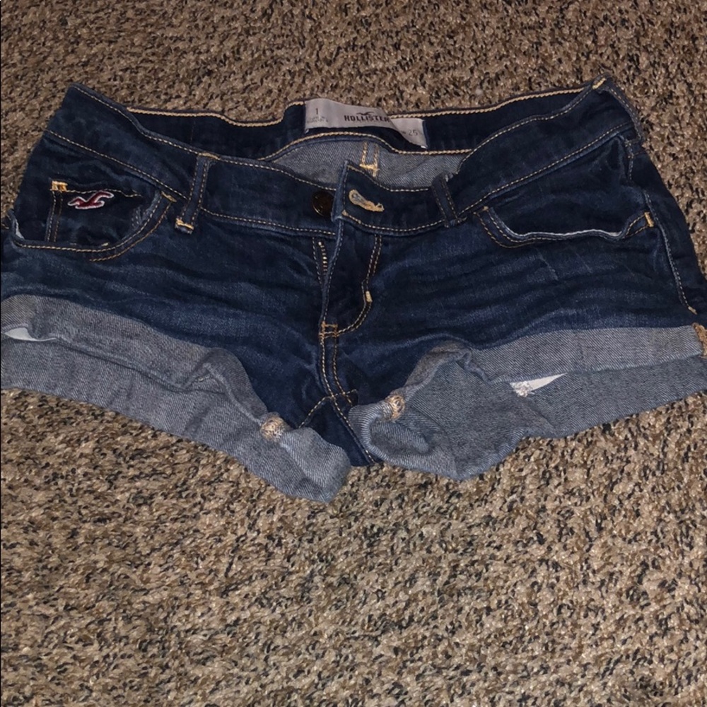 Hollister Dark Blue Jean Shorts
